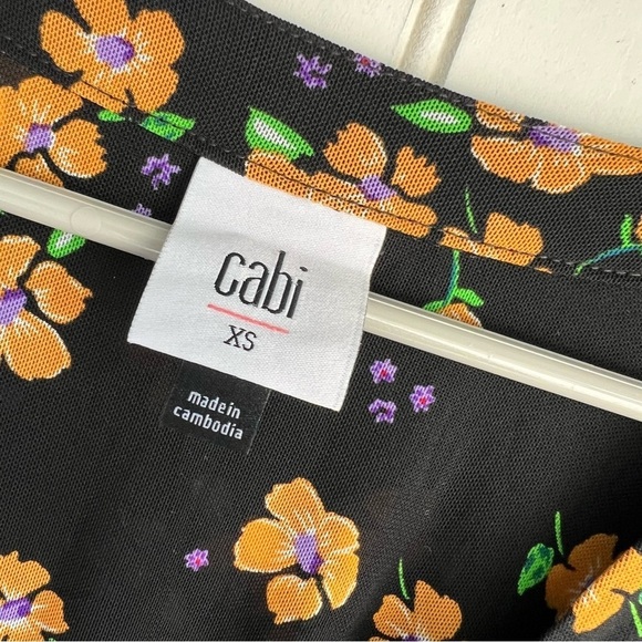 Cabi # 5945 Size XS Black Floral Debut Dress in Fiesta Floral - Picture 7 of 8